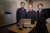 Photo of team that developed laser math project.